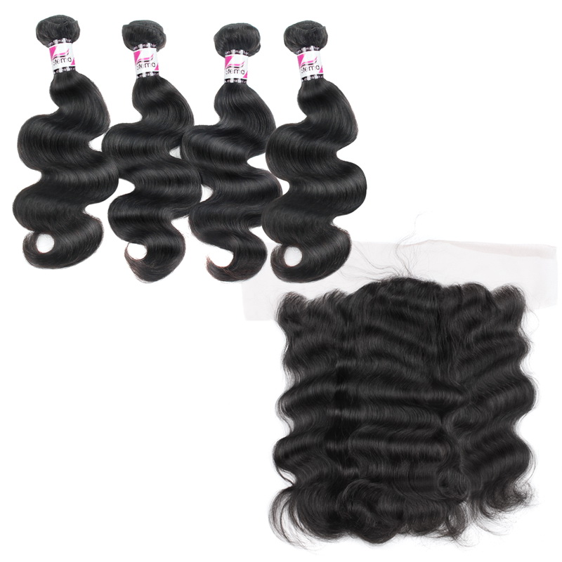 Stema Hair 13x4 Medium Brown Lace Frontal With Body Wave Virgin Hair